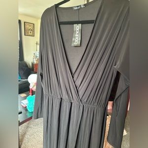 Boohoo | Plus Zoe Slinky Wrap Front Maxi Dress